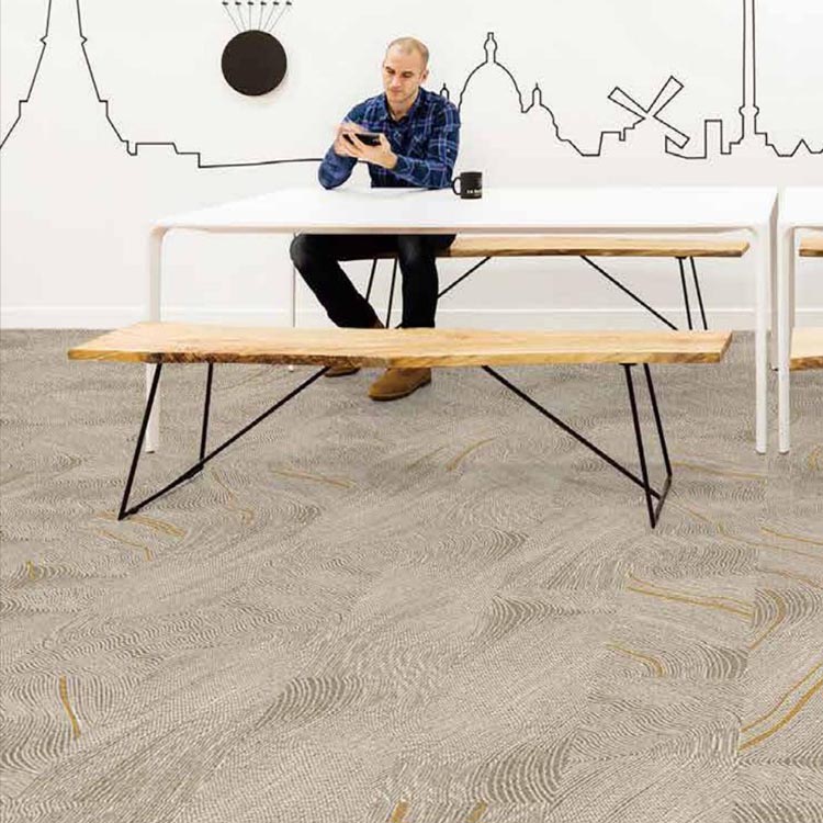 New Design Commercial Loop Pile Printed Carpet Tiles