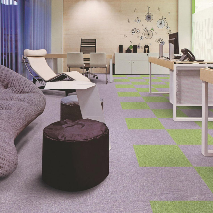 Machine Tufted Commercial Office Plain Carpet Tiles