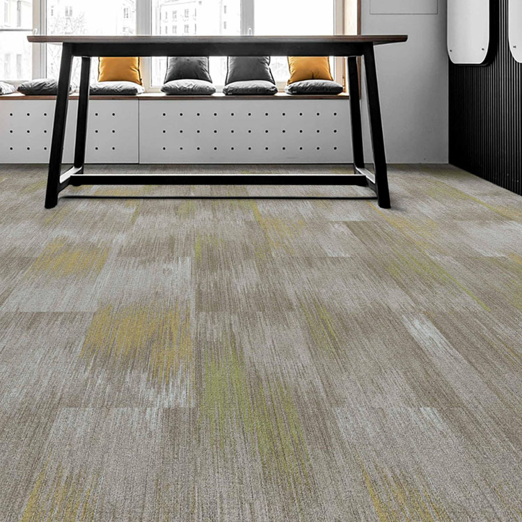 Nylon Carpet Tiles Commercial Office Long Strip Shape Carpet Tiles