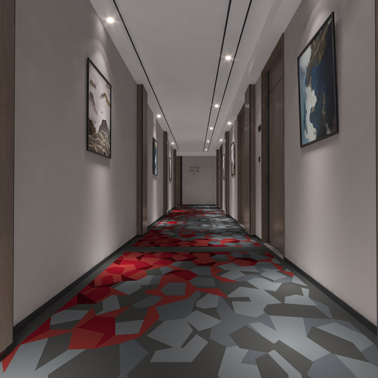 High Quality Wall To Wall Broadloom Printed Carpet For Hotel  Aisle