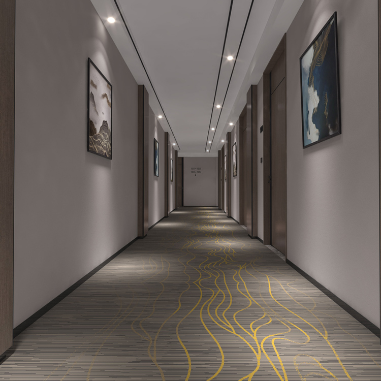 High Quality Wall To Wall Broadloom Printed Carpet For Hotel  Aisle