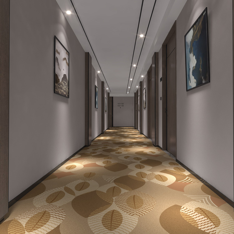 High Quality Wall To Wall Broadloom Printed Carpet For Hotel  Aisle