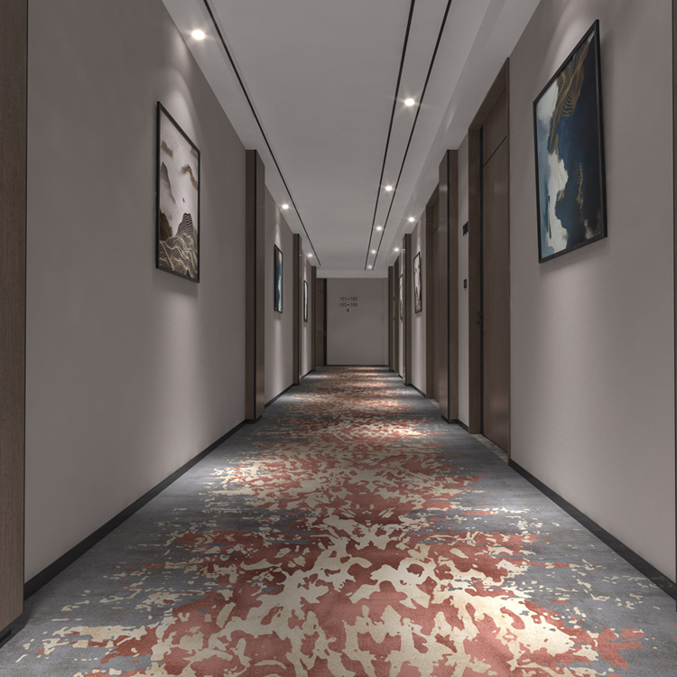 High Quality Wall To Wall Broadloom Printed Carpet For Hotel  Aisle