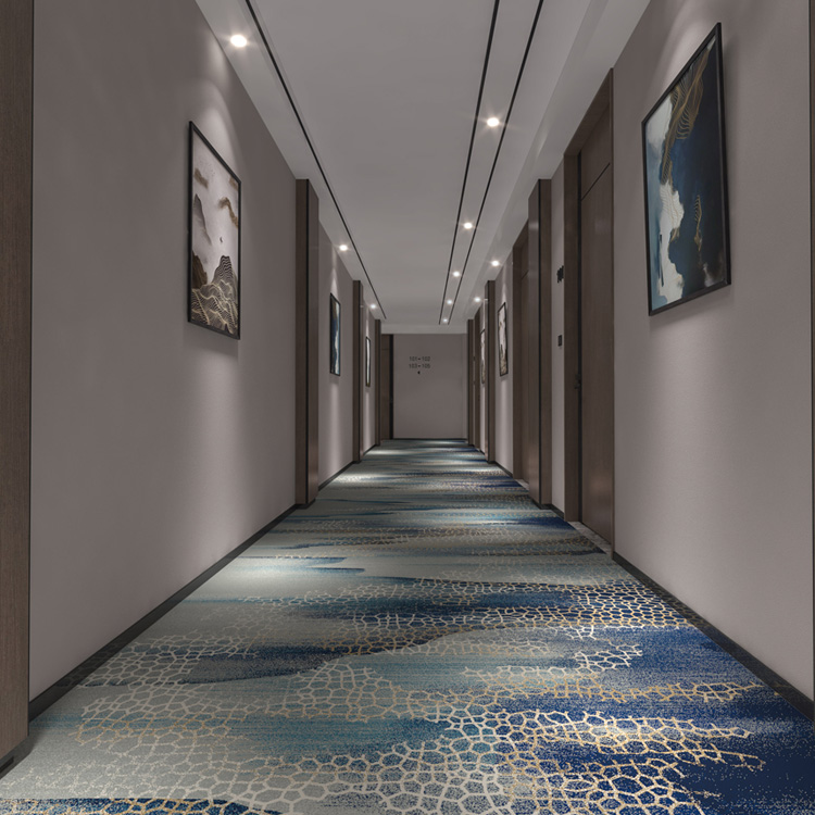 High Quality Wall To Wall Broadloom Printed Carpet For Hotel  Aisle