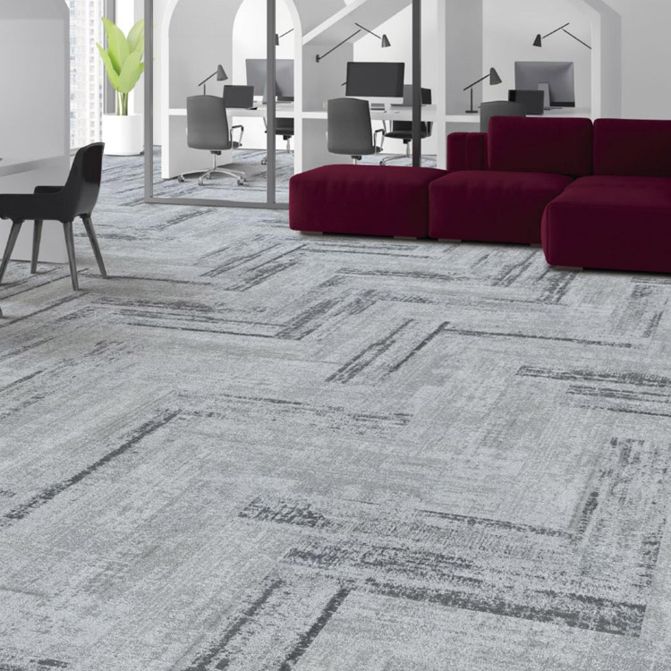 Office Flooring Carpet Tiles High Quality PVC Backing Level Loop Carpet Tiles