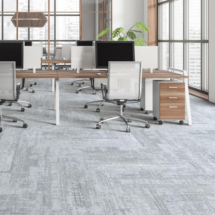 Office Flooring Carpet Tiles High Quality PVC Backing Level Loop Carpet Tiles
