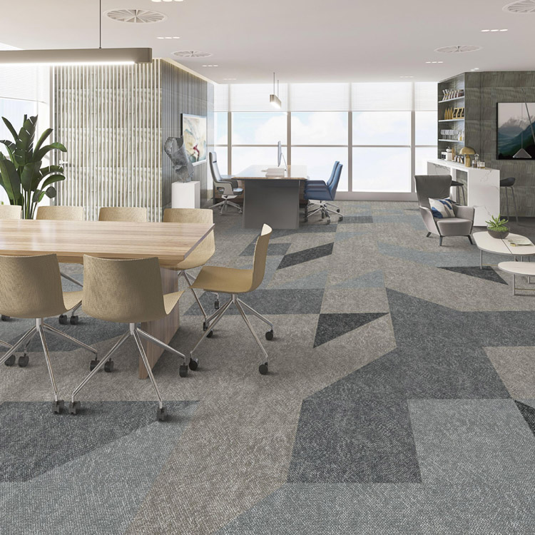 Office Flooring Carpet Tiles Nylon Loop Pile 50*50cm Carpet Tiles