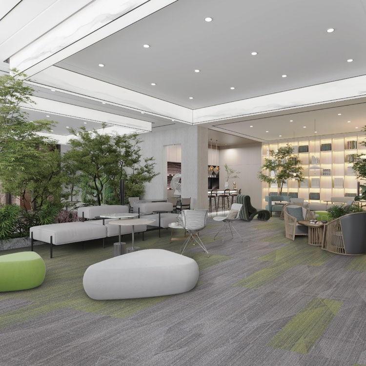 Office Flooring Nylon Carpet Tiles High Quality PVC Backing 33.3*100cm Carpet Tiles