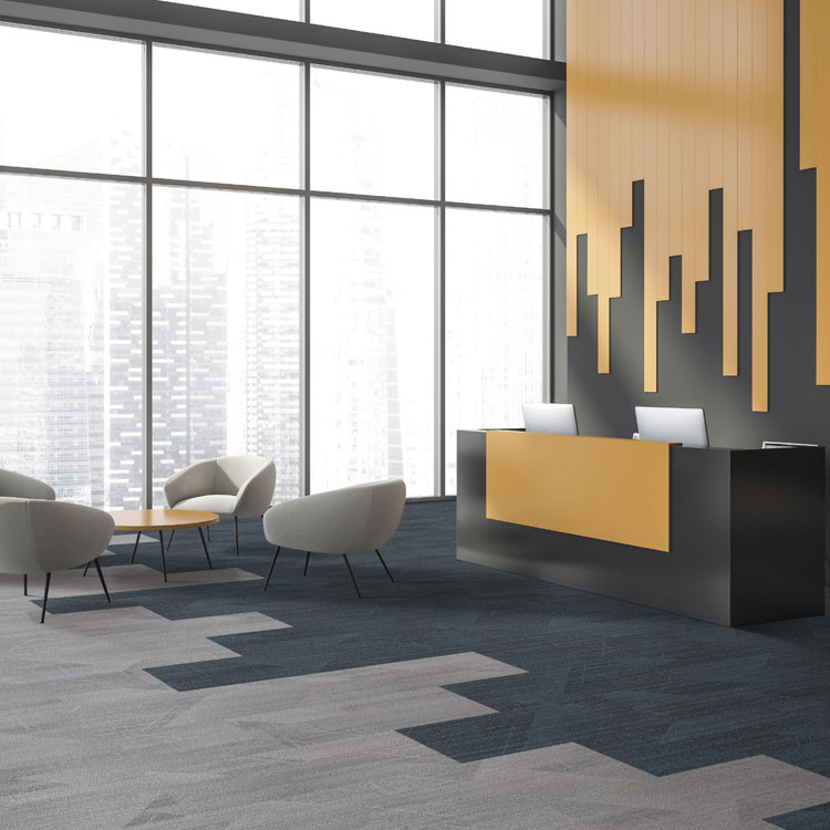 Office Flooring Nylon Carpet Tiles High Quality PVC Backing 33.3*100cm Carpet Tiles