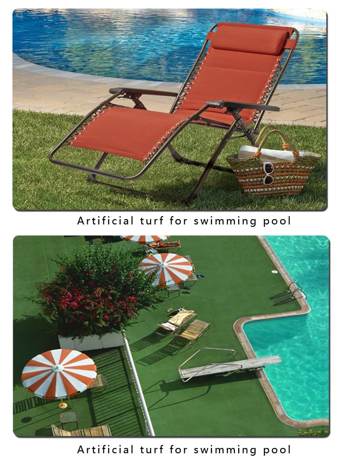 Artificial turf for swimming pool