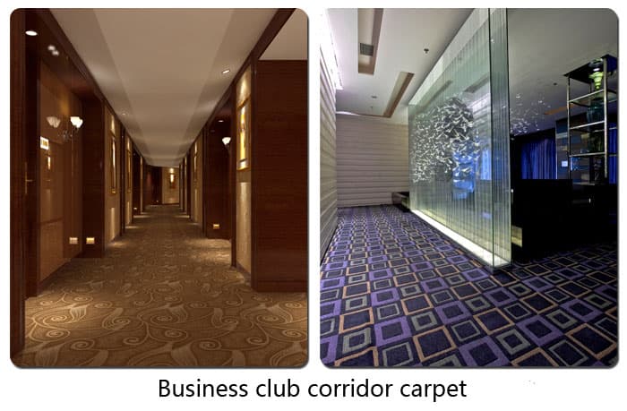 Business club corridor carpet