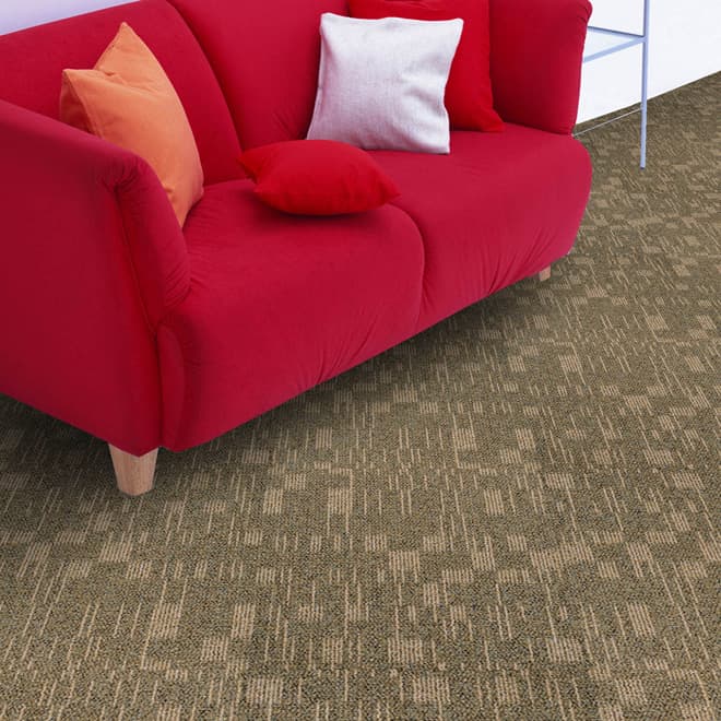 High Low Loop Pile Nylon66 Carpet Tile with PVC Back