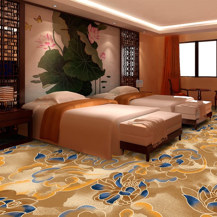 Wall To Wall Hotel Room Printed Carpet