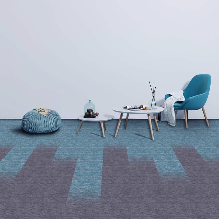  Loop Pile 50*50CM Office Flooring Printing Carpet Tiles