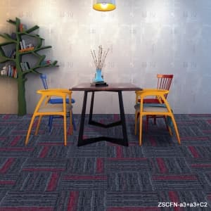 Hot Sale Colorful 25*100 cm Level Loop Printed Carpet Tiles For Office