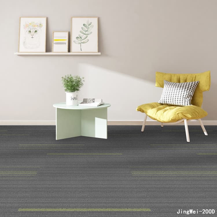 Striped Pattern Square Carpet For Office Use