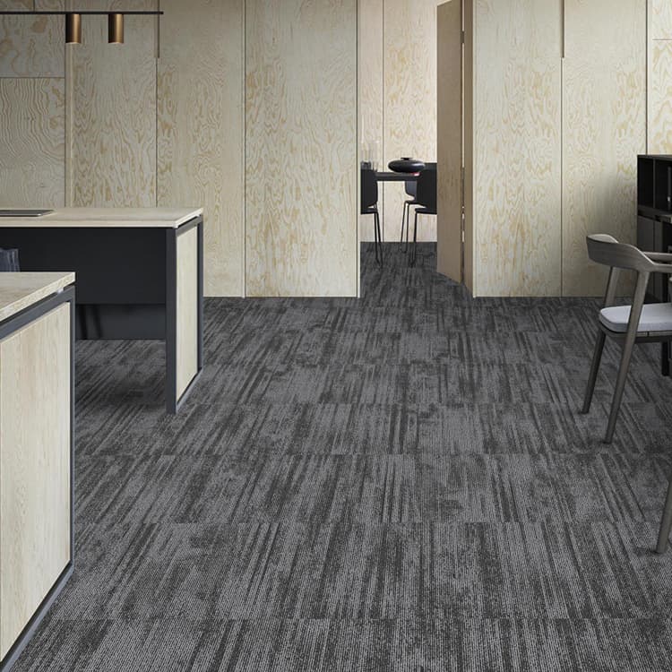 High Quality 50x50cm PVC Backing Carpet Tile In Office