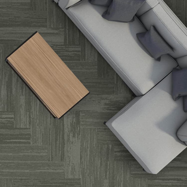 PP Loop Pile 25*100cm PVC Backing Carpet Tiles