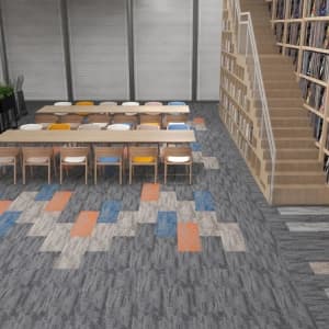 QF500 Nylon Carpet Tile Machine Made Carpet Tiles