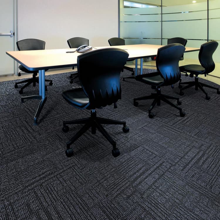 RaHe Tufted Striped Pattern Office Floor Carpet Tiles 50*50cm