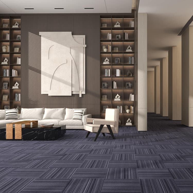 BaiChuan High Quality Stripe Pattern Office Floor Carpet Tiles