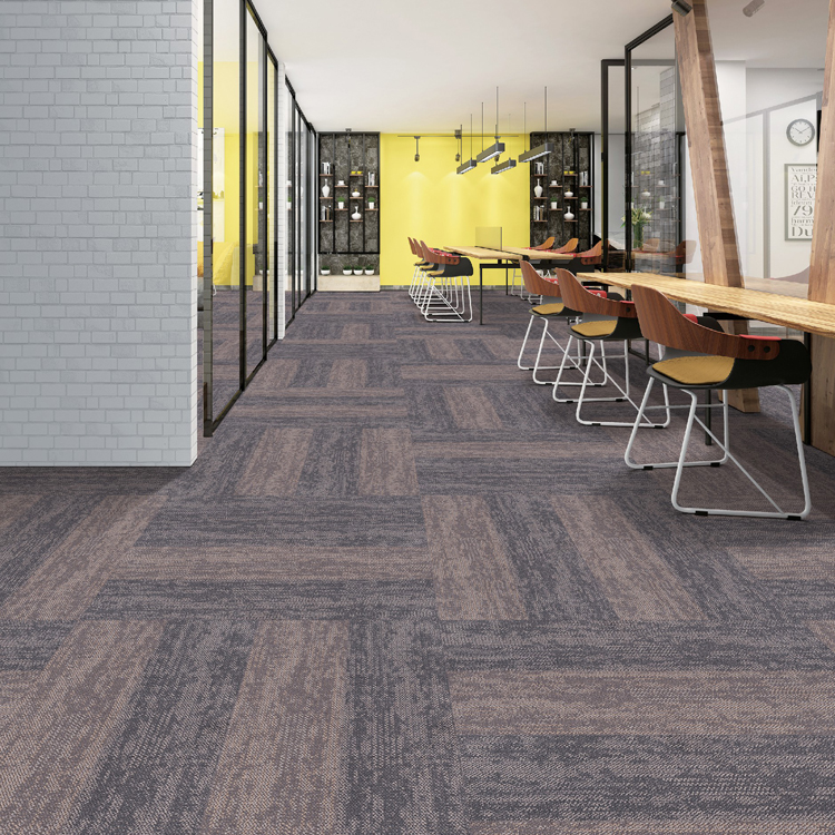 PP 25*100cm Commercial Office Floor Carpet Tiles