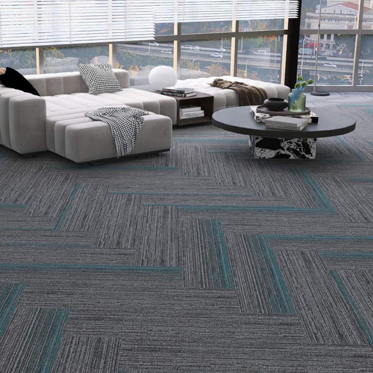 PP 25*100cm Commercial Office Use Carpet Tiles