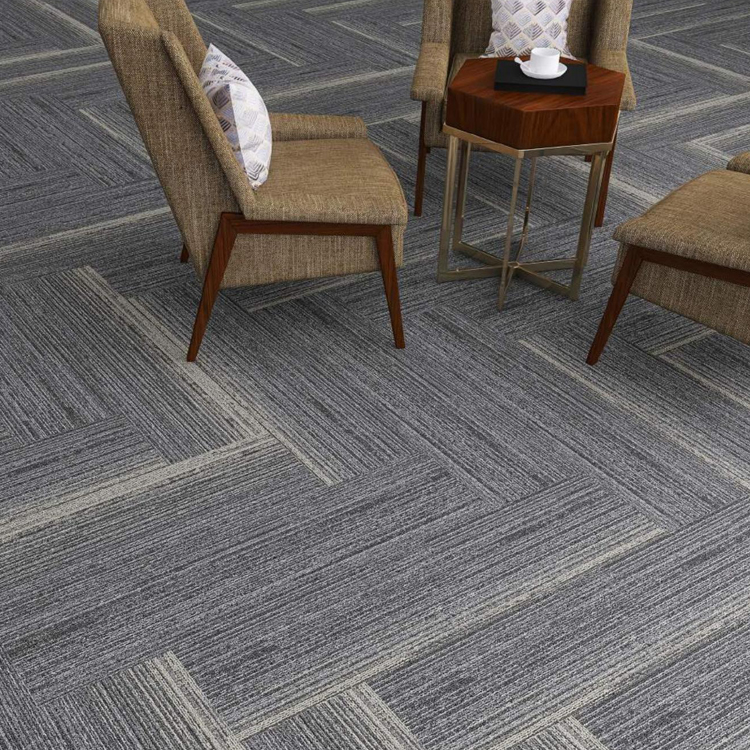 PP 25*100cm Commercial Office Use Carpet Tiles