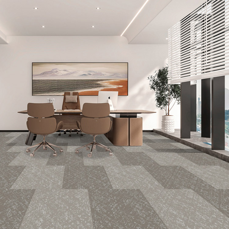 Plain Decoration Office Flooring 25*100Cm Carpet Tiles