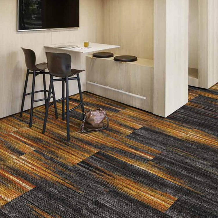 Customized High Quality Commercial Loop Pile Printed Carpet Tiles