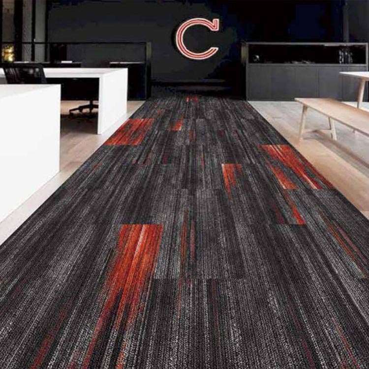 Customized High Quality Commercial Loop Pile Printed Carpet Tiles