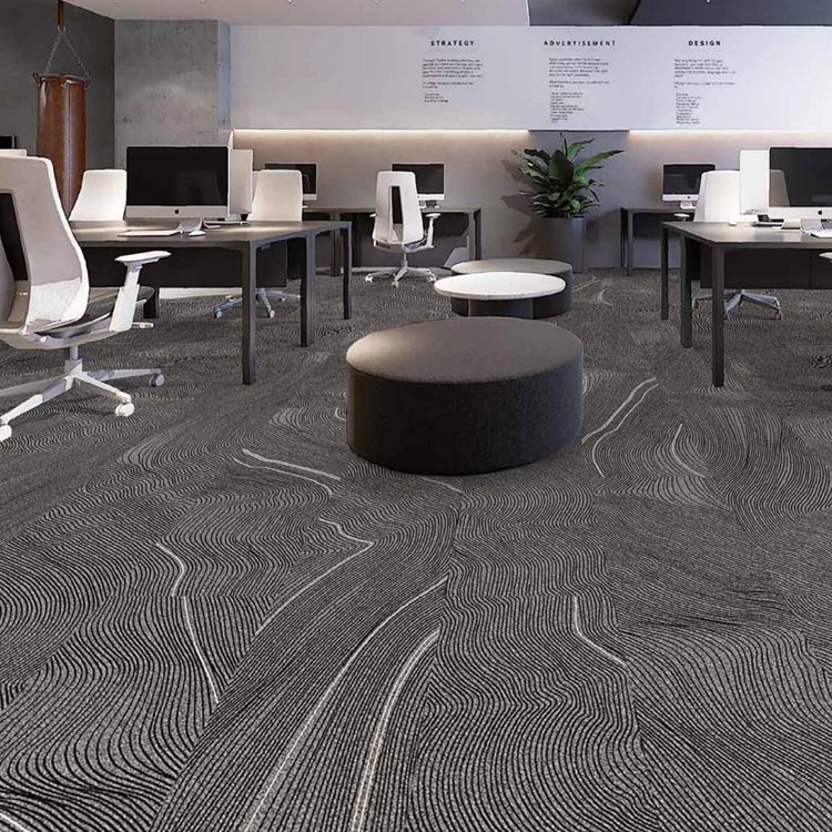 New Design Commercial Loop Pile Printed Carpet Tiles