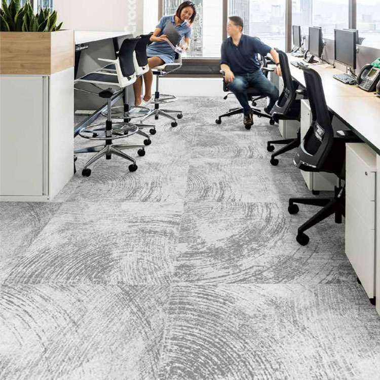 Nylon Fireproof Commercial Textured Carpet Tiles