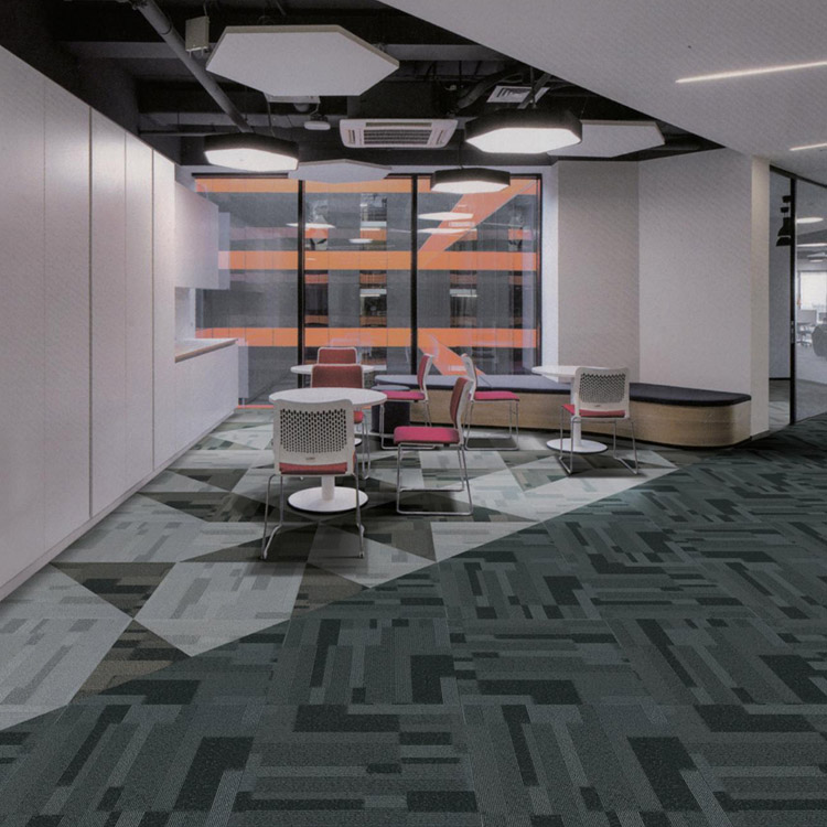 100% Nylon 60*60Cm High Low Loop Use Office Carpet Tile