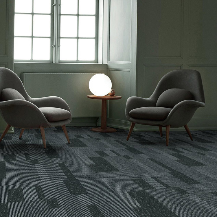 100% Nylon 60*60Cm High Low Loop Use Office Carpet Tile