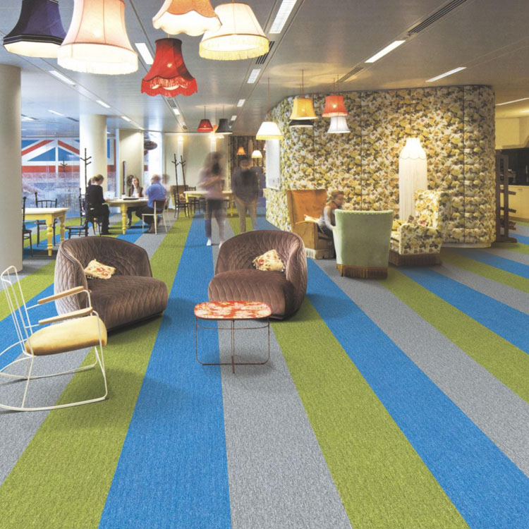 Machine Tufted Commercial Office Plain Carpet Tiles