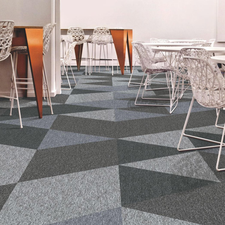 Machine Tufted Commercial Office Plain Carpet Tiles