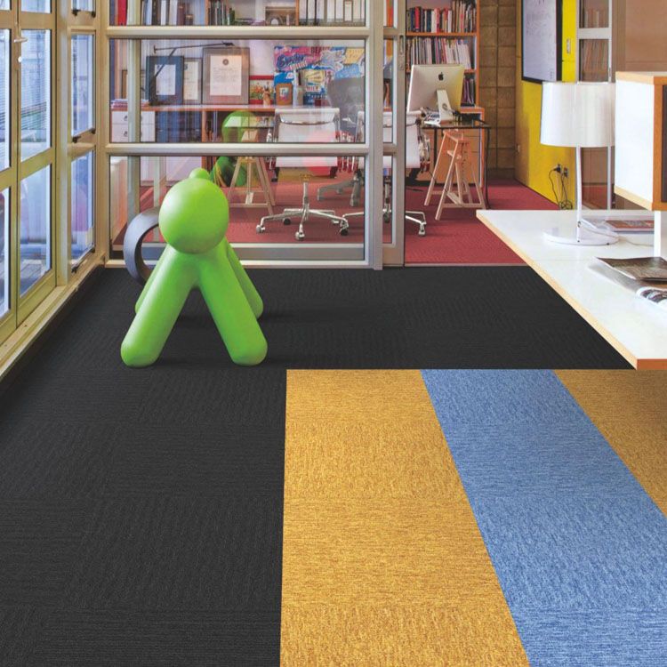 Machine Tufted Commercial Office Plain Carpet Tiles