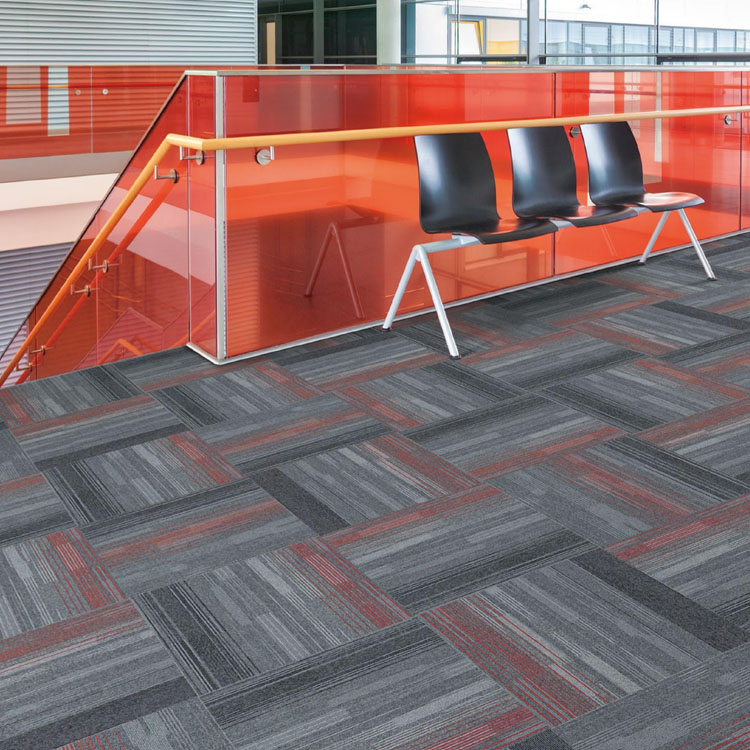 100% Nylon Fireproof Loop Pile Office Carpet Tile