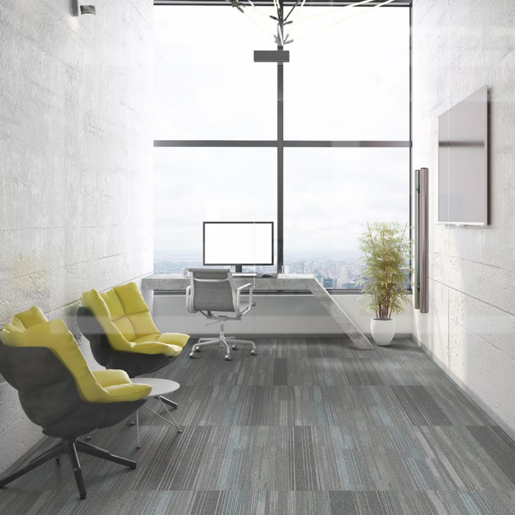 100% Nylon Fireproof Loop Pile Office Carpet Tile