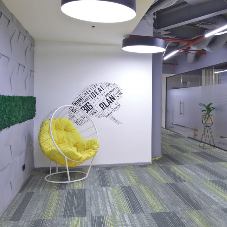 100% Nylon Fireproof Loop Pile Office Carpet Tile