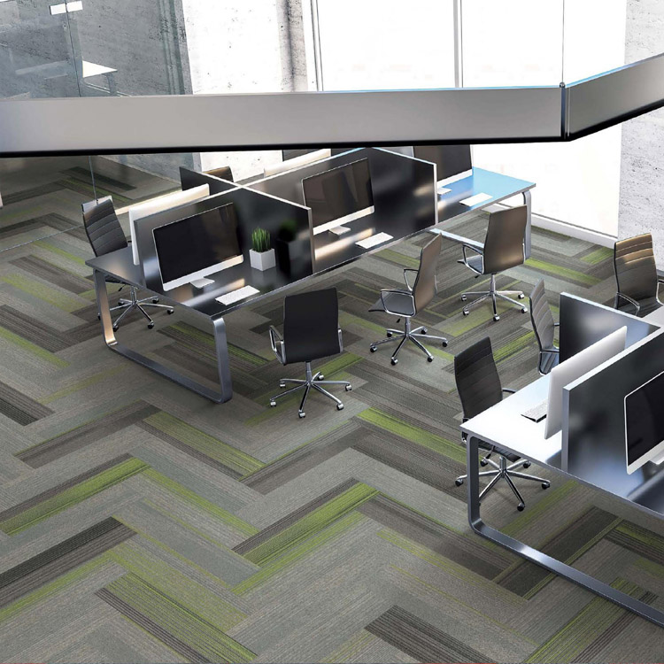 Tufted Plain 25*100cm Office Carpet Tiles