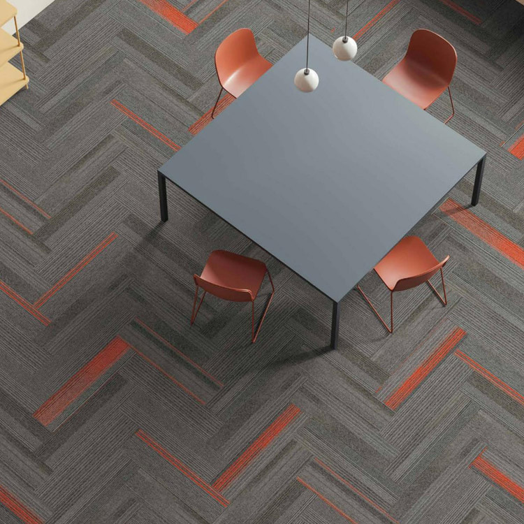 Tufted Plain 25*100cm Office Carpet Tiles