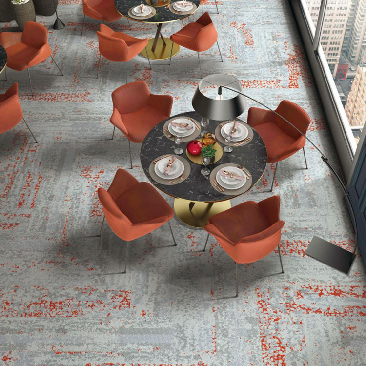 Custom Pattern 100% Polyamide Carpet Tiles For Office