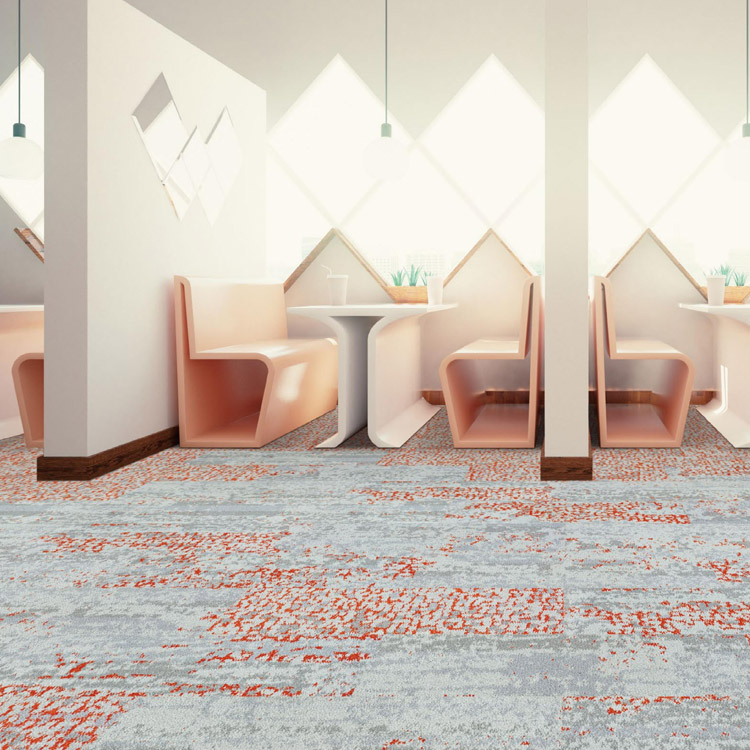 Custom Pattern 100% Polyamide Carpet Tiles For Office