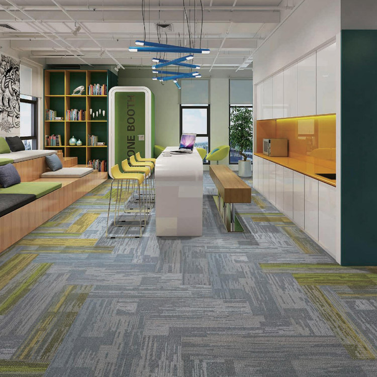 Tufted Polypropylene Loop Pile 25*100 Size Carpet Tiles