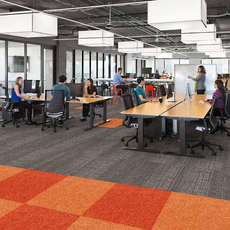 LA82 100% Nylon Printing Decoration Office Floor Carpet Tiles