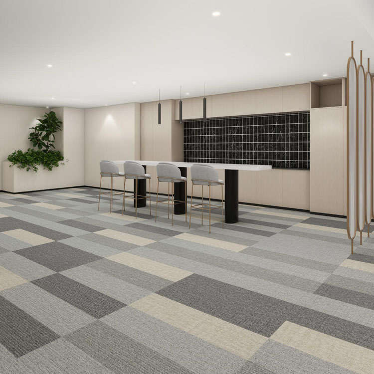 Office Use Carpet Tiles High Quality PVC Backing Carpet Tiles