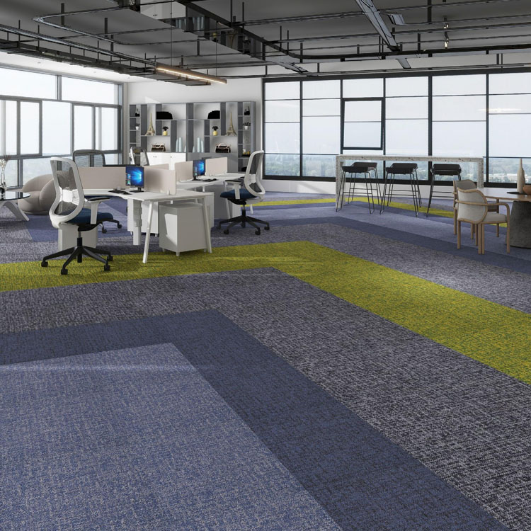 100% Nylon Fireproof Carpet Tiles Decoration Office Floor Carpet Tiles