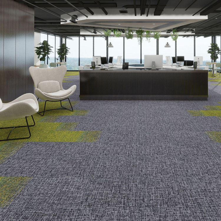 100% Nylon Fireproof Carpet Tiles Decoration Office Floor Carpet Tiles